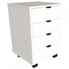 Gaveteiro Balto 4 Gavetas Com Rodízios Branco - Falkk