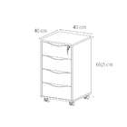 Gaveteiro Bit 4 Gv Branco