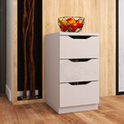 Gaveteiro Branco 03 Gtvs Para Cozinha