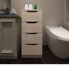 Gaveteiro Branco 04gtvs Organizador Multiuso P/ Sala