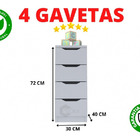 Gaveteiro Branco 72cm Altura Branco