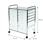 Gaveteiro Carrinho Organizador Com Rodas 12 Gavetas Aço Croma