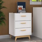 Gaveteiro Com 03 Gavetas Nature Branco