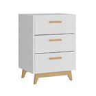 Gaveteiro Com 03 Gavetas Nature Branco