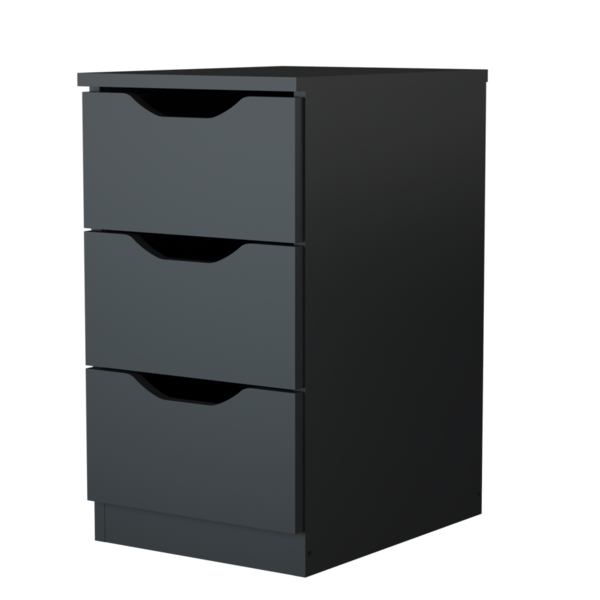 Gaveteiro Com 3 Gavetas    Armário Com 3 Gavetas - Preto