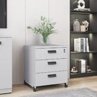 Gaveteiro Com 3 Gavetas Bairy Platina