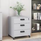 Gaveteiro Com 3 Gavetas Bairy Platina