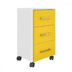 Gaveteiro Com 3 Gavetas E Rodízios Flex Color Pietra - Móveis