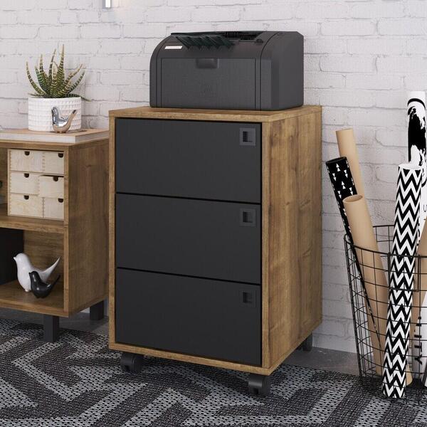 Gaveteiro Com 3 Gavetas E Rodízios Multimóveis Cr25220 Woodmel