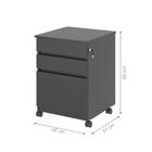 Gaveteiro Com 3 Gavetas Nora Preto Onix