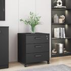 Gaveteiro Com 3 Gavetas Volcime Preto