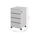 Gaveteiro Com 4 Gavetas Chelsea Cinza