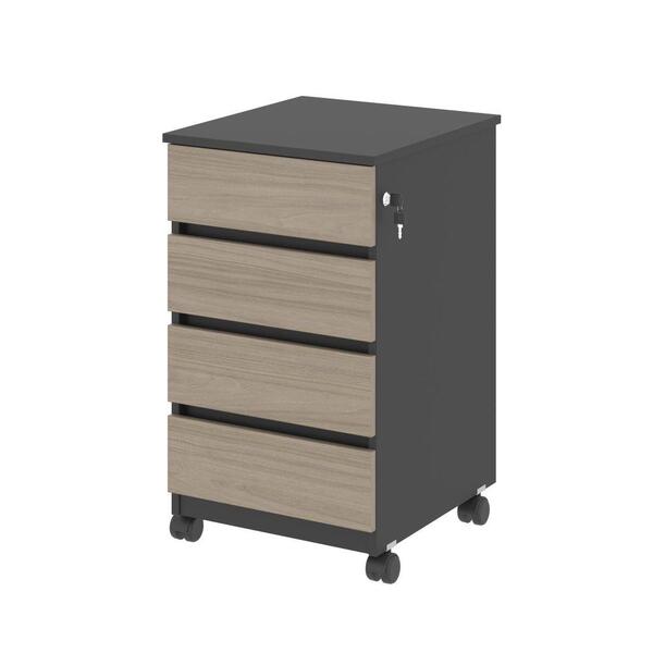 Gaveteiro Com 4 Gavetas Chelsea Nogueira Preto