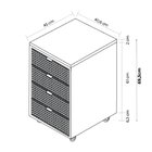 Gaveteiro Com 4 Gavetas Logo Em Mdf Branco