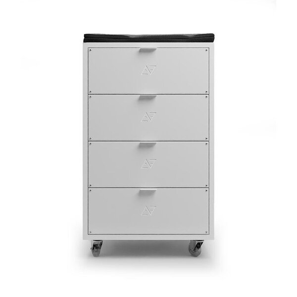 Gaveteiro Com 4 Gavetas Logo Em Mdf Branco