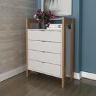 Gaveteiro Com 4 Gavetas Multimóveis Cr25006 Branco/amêndoa