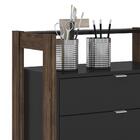 Gaveteiro Com 4 Gavetas Multimóveis Cr25006 Preto/nogal