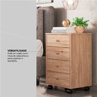 Gaveteiro Com 4 Gavetas Office Presence Nogal  Touch Demóbile