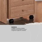 Gaveteiro Com 4 Gavetas Office Presence Nogal  Touch Demóbile