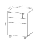 Gaveteiro Com Chave Para Escritório Home Office Me4148 Mdp No