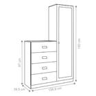 Gaveteiro Com Espelho Park Branco