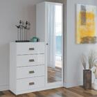 Gaveteiro Com Espelho Park Branco