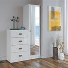 Gaveteiro Com Espelho Park Branco