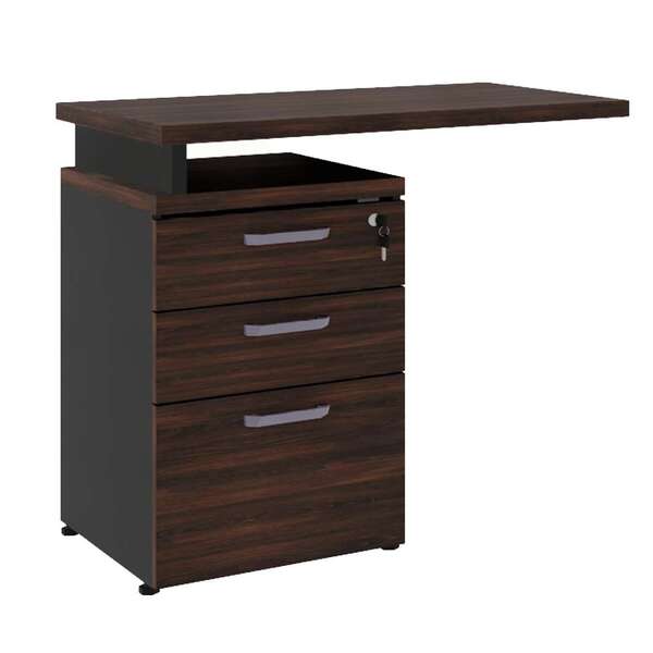 Gaveteiro Com Extensor Yaris 3 Gv Marsala E Preto