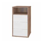 Gaveteiro Com Nicho 3 Gavetas Multimóveis Cr25107 Castanho/br