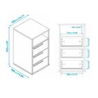 Gaveteiro Com Nicho 3 Gavetas Multimóveis Cr25107 Castanho/br