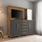 Gaveteiro Com Painel Olten Cinamomo Grafite