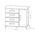 Gaveteiro Com Porta Taiane Mocaccino