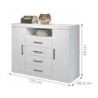 Gaveteiro Com Portas Ukraine Branco