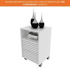 Gaveteiro Com Rodízio E 2 Gavetas Ripado Me4175 Branco Tecnom