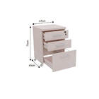 Gaveteiro Com Rodízio E Três Gavetas Patina Lilies Móveis