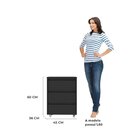 Gaveteiro Com Rodízios 3 Gavetas Cáli Escritório/quarto Preto