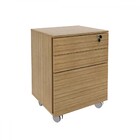 Gaveteiro Com Rodízios 3 Gavetas Com Chave Me4148 Amêndoa - T