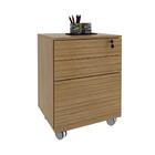 Gaveteiro Com Rodízios 3 Gavetas Com Chave Me4148 Amêndoa - T