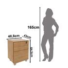 Gaveteiro Com Rodízios 3 Gavetas Com Chave Me4148 Amêndoa - T