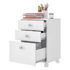 Gaveteiro Com Rodízios 3 Gavetas Multimóveis Cr25104 Branco