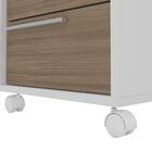 Gaveteiro Com Rodízios 4 Gavetas Maia Branco/castanho - Polit