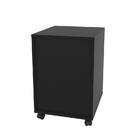 Gaveteiro Com Rodízios Maia 3 Gavetas Preto/castanho - Polito