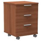 Gaveteiro Conect Com 03 Gavetas Noce Amêndoa - Maqmóveis