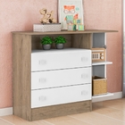 Gaveteiro Dan Carvalho Rústico Branco