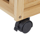 Gaveteiro De Bambu Ripado Com Rodinhas Oikos