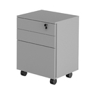 Gaveteiro de Chão 3 Gavetas com Chave 64,5x48,8x43cm Branco Tecno Mobili