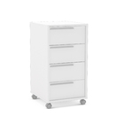 Gaveteiro de Chão 75,8x40x45cm Madeira Branco Maia Politorno