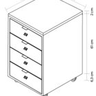 Gaveteiro de Chão Elements Herr Logo Preto