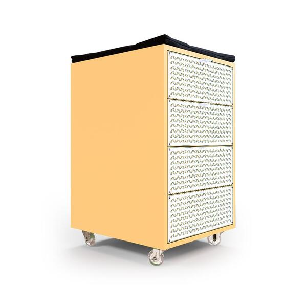 Gaveteiro de Chão Elements Herr Triangulos Ocre