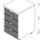 Gaveteiro de Chão Elements Herr Triangulos Ovo